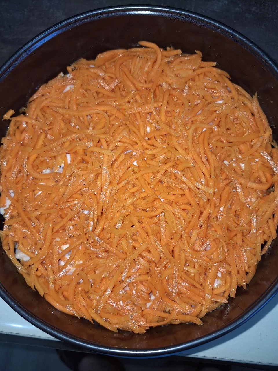 Салат с копчёной курицей и морковью по-корейски